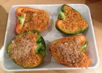 Poivrons farcis aux légumes et quinoa boulgour (Dani)